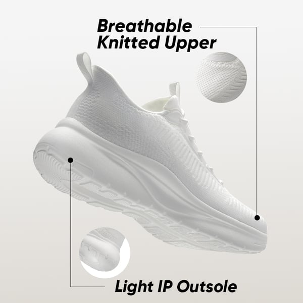 [ActiveFlow] Women's Comfortable Athleisure Sneakers - WHITE - 5